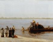 托马斯 伊肯斯 : Shad Fishing at Gloucester on the Delaware River